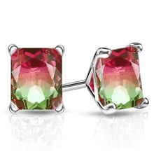 Load image into Gallery viewer, 925 Sterling Silver Watermelon Tourmaline Earrings