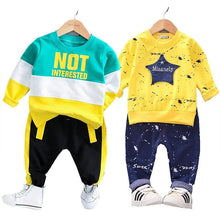 Load image into Gallery viewer, Baby Boys Costume Letter Tracksuit Tops Pants 2PCS Children Boy spring Outfits In Modern Sport Deisgn Made for Kids