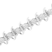Load image into Gallery viewer, .925 Sterling Silver 1 cttw Prong-Set Diamond Link Bracelet (I-J, I1-I2) - 7.25"