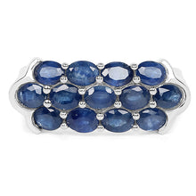 Load image into Gallery viewer, 2.60 Carat Genuine Blue Sapphire .925 Sterling Silver Ring