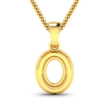 Load image into Gallery viewer, 0.18 Carat Genuine White Diamond 14K Yellow Gold Semi Mount Pendant - holds 8x6mm Oval Gemstone