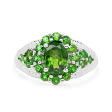 Load image into Gallery viewer, 2.28 Carat Genuine Chrome Diopside .925 Sterling Silver Ring