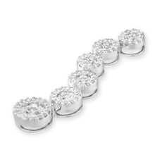 Load image into Gallery viewer, 14K White Gold 1 cttw Diamond Cluster Journey Pendant Necklace (H-I, I1-I2)