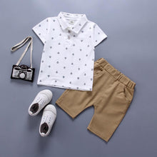 Load image into Gallery viewer, Modern Luxury Baby Boys T shirt And Shorts Anchor Printed Children's Clothing in Elegant Deisgn