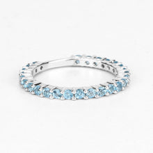 Load image into Gallery viewer, 0.94 Carat Genuine Swiss Blue Topaz .925 Sterling Silver Ring