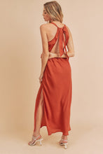 Load image into Gallery viewer, Ruched Side Slit Cutout Back Maxi Cami Dress For Women–Sexy, Elegant, Alluring & Perfect for Formal Occasions