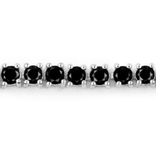 Load image into Gallery viewer, 3.15 Carat Genuine Black Diamond .925 Sterling Silver Bracelet