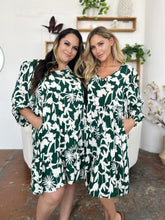 Load image into Gallery viewer, Double Take Full Size Printed Ruffle Hem Dress with Pocket Stylish & Functional Women Dress