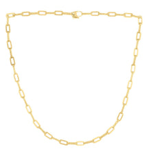 Load image into Gallery viewer, 14k Yellow Gold Diamante Paperclip Chain Necklace (4.00 mm)