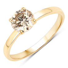 Load image into Gallery viewer, 1.00 Carat Genuine TTLB Diamond 14K Yellow Gold Ring