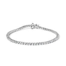 Load image into Gallery viewer, 14K White Gold 4.0 Cttw Classic Lab-Grown Diamond Tennis Bracelet (F-G Color, VS2-SI1 Clarity) - 7" Inches