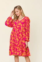 Load image into Gallery viewer, Double Take Full Size Printed Ruffle Hem Dress with Pocket Stylish & Functional Women Dress