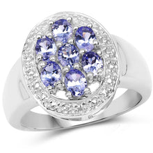 Load image into Gallery viewer, 1.19 Carat Genuine Tanzanite .925 Sterling Silver Ring