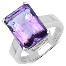 Load image into Gallery viewer, 6.10 Carat Genuine Amethyst .925 Sterling Silver Ring