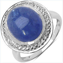 Load image into Gallery viewer, 7.10 Carat Genuine Tanzanite .925 Sterling Silver Ring