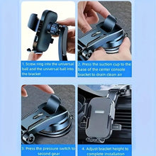 Load image into Gallery viewer, Adjustable Car Phone Holder – Suction Cup Dashboard Mount, Anti-Slip Grip, iPhone & Android