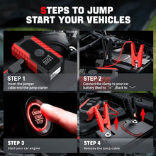 Load image into Gallery viewer, Portable 12V Car Jump Starter, Battery Charger, Air Pump (LED Display)