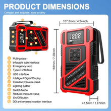 Load image into Gallery viewer, 3000A 21V Car Jump Starter & 150PSI Tire Inflator 2-in-1 Portable Compressor