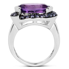 Load image into Gallery viewer, 5.56 Carat Genuine Amethyst & Tanzanite .925 Sterling Silver Ring