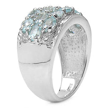 Load image into Gallery viewer, 3.24 Carat Genuine Blue Topaz & White Topaz .925 Sterling Silver Ring