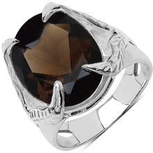 Load image into Gallery viewer, 7.80 Carat Genuine Smoky Quartz .925 Sterling Silver Ring