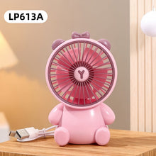 Load image into Gallery viewer, Creative Cartoon Bear Desktop Mini Fans Big Wind Desktop Portable USB Charging Handheld Fan Portable Air Conditioning Handheld Cooling Fan Charging Usb Fan Portable Handheld Fan