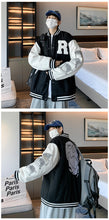 Load image into Gallery viewer, New Elegance Spring Autumn Coat Baseball Bomber Jacket Loose Letter R Men Women Couples Tops Plus Size Jackets Streetwear