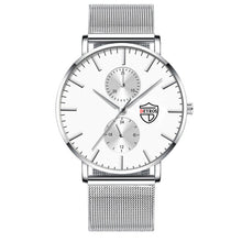 Load image into Gallery viewer, Black 3Bar Watch Men Women'S Watches Ladies Watch With Crystals Fashion Stainless Steel Band Comfortable Wristwatch