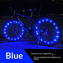Load image into Gallery viewer, 20 LED Bike Cycling Rim Lights Wheel Spoke Light String Strip Lamps Waterproof Bicycle Light Decoration Accessories Waterproof LED Bike Spoke Lights For Adult Bike Beautiful Night Bike Decoration