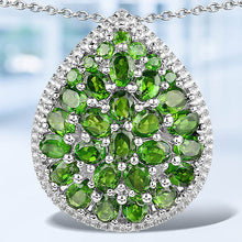 Load image into Gallery viewer, 4.65 Carat Genuine Chrome Diopside .925 Sterling Silver Pendant