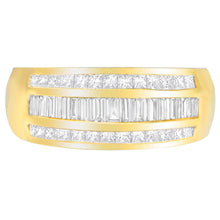 Load image into Gallery viewer, 14K Yellow Gold 1ct. TDW Princess and Baguette-Cut Diamond Ring(H-I, SI1-SI2)
