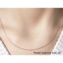 Load image into Gallery viewer, 10k Yellow Gold Oval Cable Link Chain (0.97 mm)