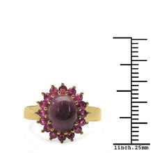 Load image into Gallery viewer, 14K Yellow Gold Plated 5.07 Carat Genuine Ruby .925 Sterling Silver Ring