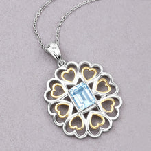Load image into Gallery viewer, 2.60 Carat Genuine Blue Topaz .925 Sterling Silver Pendant