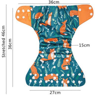 Load image into Gallery viewer, 4PCS/SET Washable Eco-friendly Diaper Ecological Adjustable Nappy Reusable Cloth Diapers Set For Baby and Kids