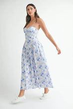 Load image into Gallery viewer, Sweetheart Neckline Floral Printed Midi Dress – Floral Midi Dress, Sweetheart Neckline Dress, Romantic Midi Dress, Feminine Floral Dress, Elegant Midi Dress
