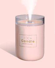 Load image into Gallery viewer, 280ML Ultrasonic Air Humidifier Candle Romantic Soft Light USB Essential Oil Diffuser Car Aroma Mist Maker