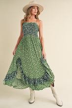 Load image into Gallery viewer, Ditsy Floral Ruffled Hem Maxi Cami Dress For Women –Romantic Floral Print, Flowy Maxi Length, Feminine & Elegant Design for Casual & Special Occasions