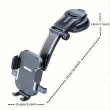 Load image into Gallery viewer, Adjustable Car Phone Holder – Suction Cup Dashboard Mount, Anti-Slip Grip, iPhone & Android