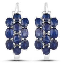Load image into Gallery viewer, 10.40 Carat Genuine Blue Sapphire .925 Sterling Silver 3 Piece Jewelry Set (Ring, Earrings, and Pendant w/ Chain)