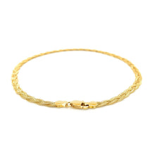 Load image into Gallery viewer, 3.5mm 14k Yellow Gold Braided Bracelet