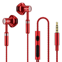 Load image into Gallery viewer, 9D Stereo Earphones Mic Headphone Headset In-ear Wired Headphones Bass Wire Earphone Earbud Phone Headset With Microphone Wired Earbuds Noise Isolating in-Ear Headphones Earphones with Mic Volume Control Plug for Sports Workout Compatible
