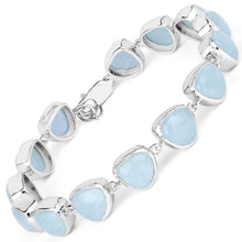 Load image into Gallery viewer, 25.90 Carat Genuine Aquamarine .925 Sterling Silver Bracelet