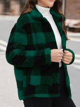 Load image into Gallery viewer, Beautiful Red Women Drop Shoulder Fuzzy Button-Up Jacket Soft And Comfortable Casual Fit Jacket