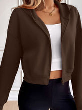 Load image into Gallery viewer, Relaxed Minimalist Zip-Up Dropped Shoulder Hooded Jacket Casual & Comfortable Lightweight Outerwear