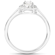 Load image into Gallery viewer, 14K White Gold 0.64 Carat Genuine White Diamond Ring