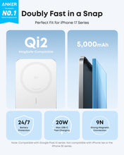 Load image into Gallery viewer, Anker Nano Power Bank (5K, MagGo, Slim)