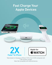 Load image into Gallery viewer, Anker MagGo Wireless Charging Station (3-in-1, Foldable Pad)