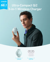 Load image into Gallery viewer, Anker MagGo Wireless Charging Station (3-in-1, Foldable Pad)