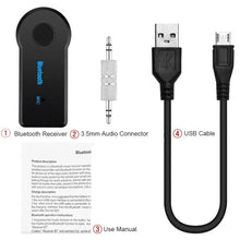 Load image into Gallery viewer, Car Bluetooth 5.0 Receiver 3.5mm Jack Wireless Bluetooth Transceiver Adapter For Car Kit Music Audio Aux A2dp Earphone Receiver